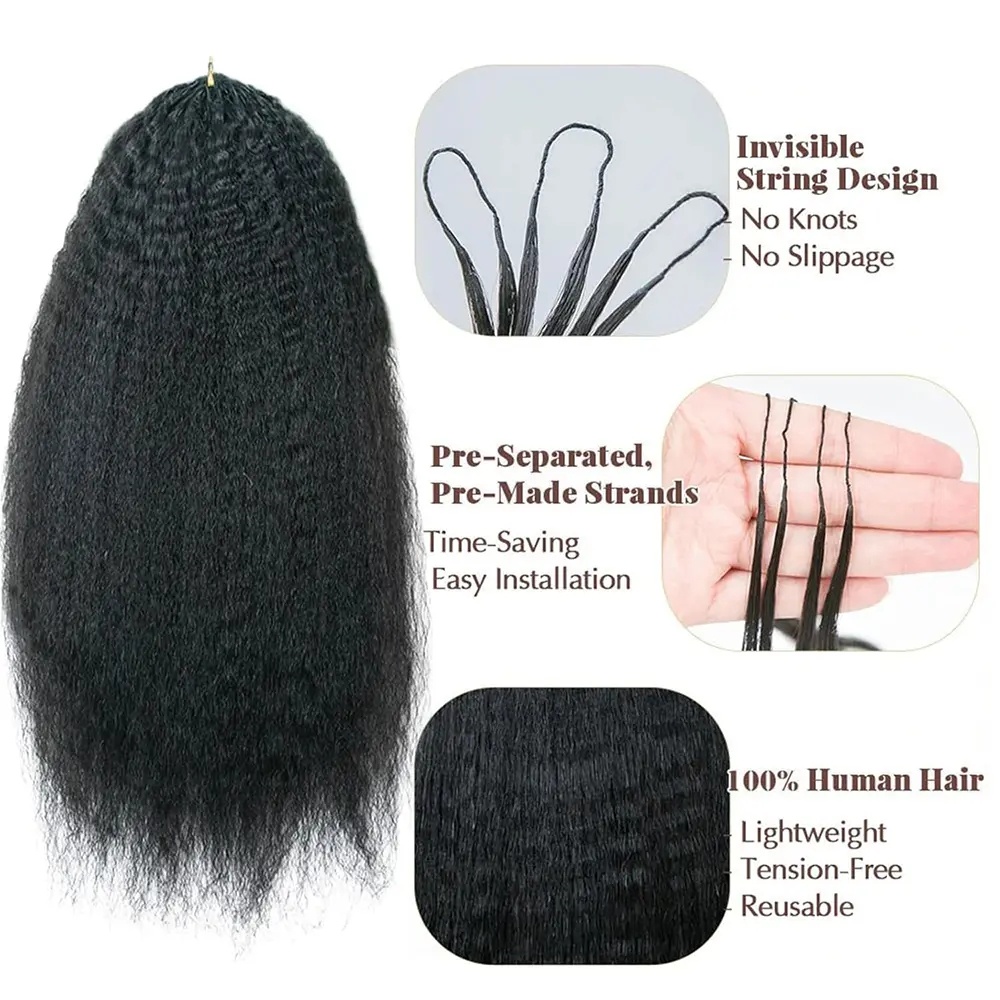 Cabello Humano Liso Kinky Sin  - Human Hair Wigs reseña y precio