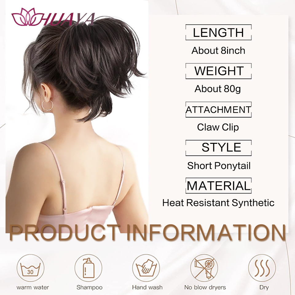 Extensión de cola de caballo p - Claw Clip Messy Bun Hair Piece reseña y precio